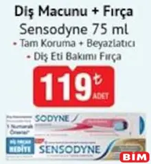 SENSODYNE DİŞ MACUNU 75 ML + FIRÇA SENSODYNE DİŞ MACUNU 75 ML + FIRÇA